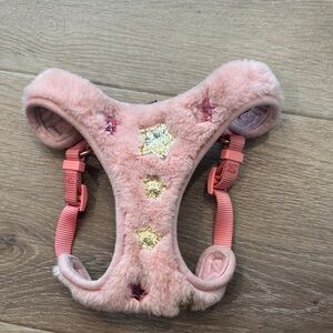 Pink Starry Dog Harness Sz S